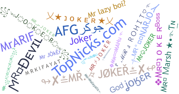 Nicknames for Mrjoker