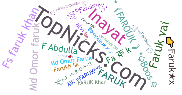 Nicknames for Faruk