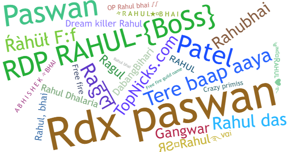 Nicknames for Rahulbhai