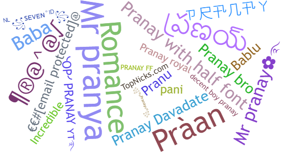 Nicknames for Pranay