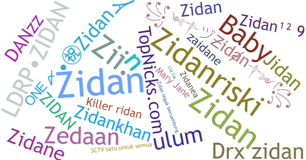 Nicknames for Zidan