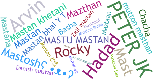 Nicknames for Mastan