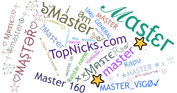 Nicknames for Master