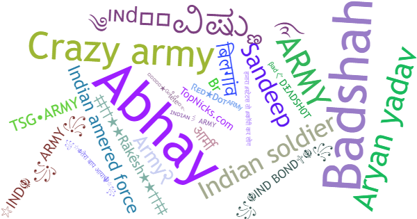 Nicknames for IndianArmy