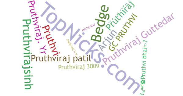 Nicknames for Pruthviraj