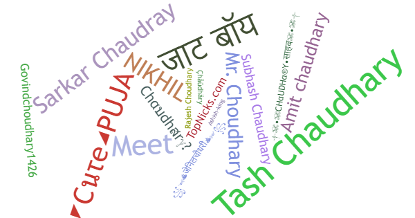 Nicknames for Chaudhary