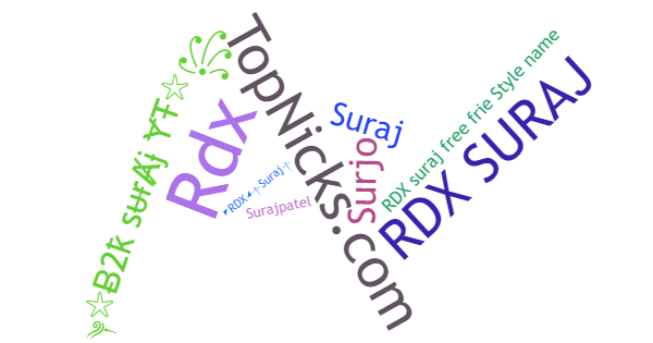 Nicknames for RDXSURAJ