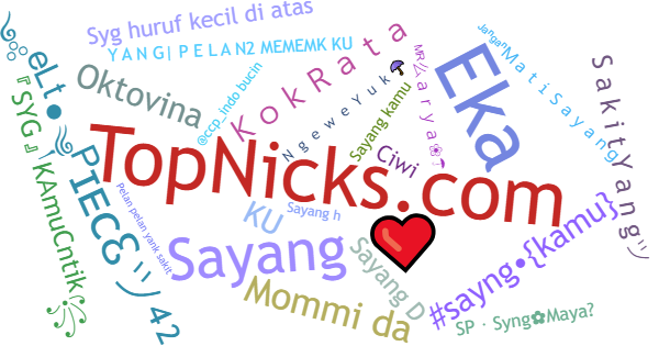 Nicknames for Sayang