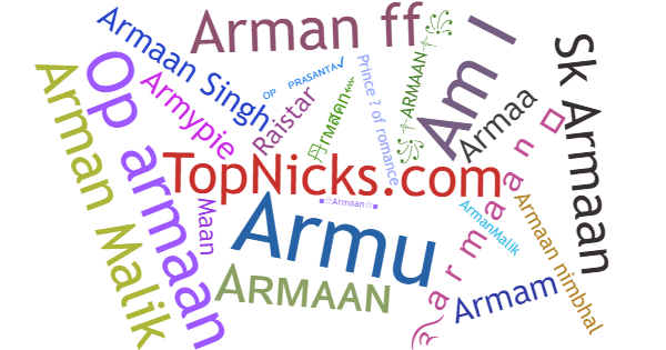 Nicknames for Armaan