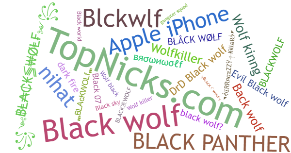 Nicknames for Blackwolf