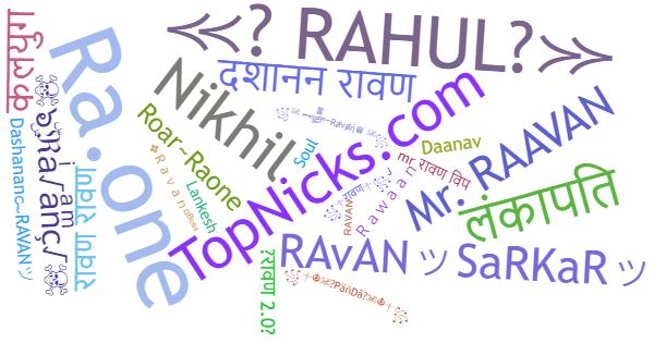 Nicknames for Ravan