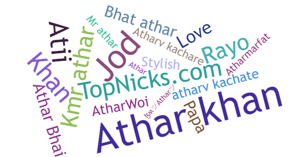 Nicknames for Athar