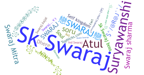 Nicknames for Swaraj