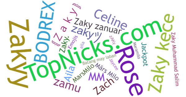 Nicknames for Zaky