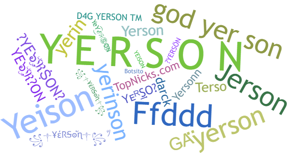 Nicknames for YERSON