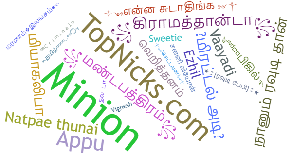 Nicknames for Tamil