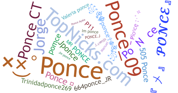 Nicknames for Ponce