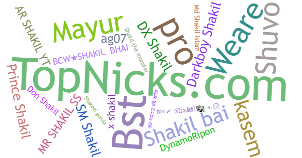 Nicknames for Shakil