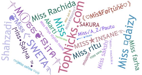 Nicknames for Miss