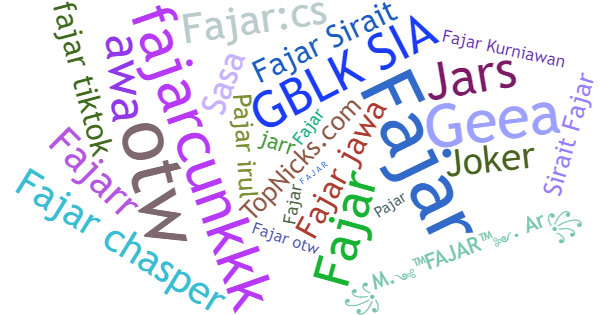 Nicknames for Fajar