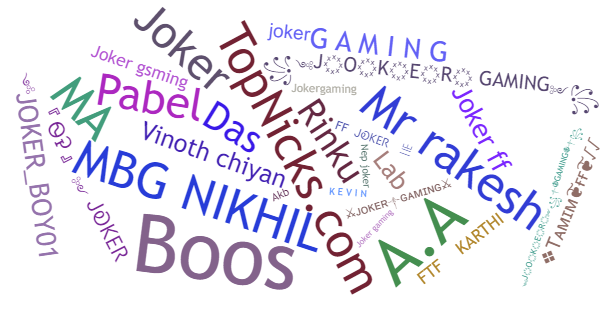 Nicknames for JokerGaming