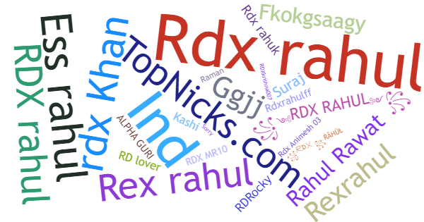 Nicknames for RdxRahul