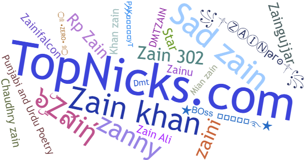 Nicknames for Zain