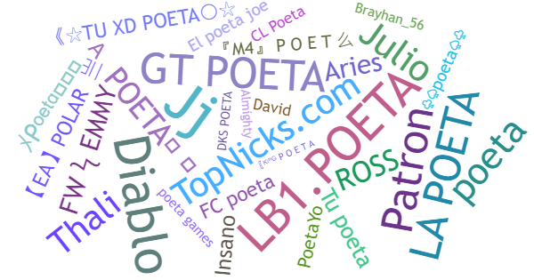 Nicknames for Poeta