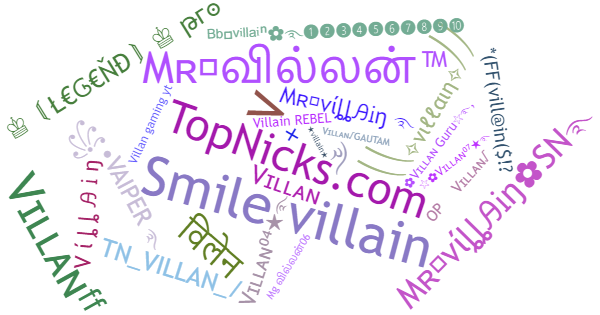 Nicknames for Villain