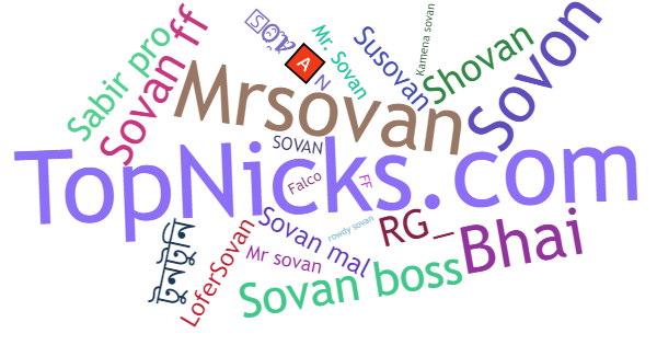 Nicknames for Sovan