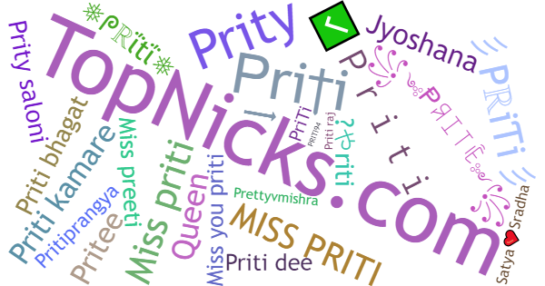 Nicknames for Priti