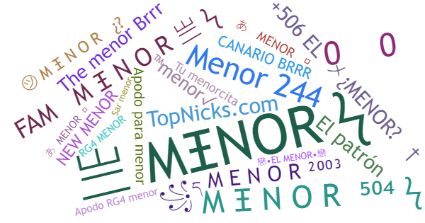 Nicknames for Menor