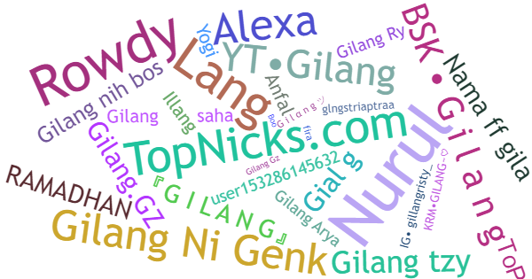 Nicknames for Gilang