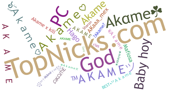 Nicknames for Akame