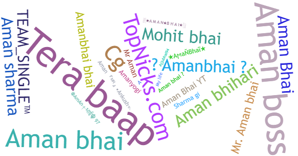 Nicknames for AmanBhai