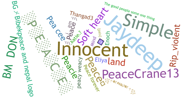 Nicknames for Peace