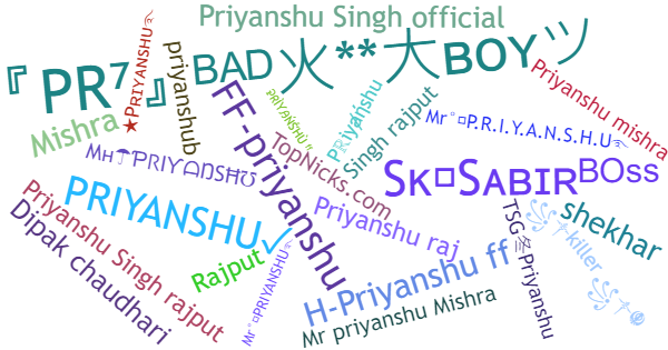 Nicknames for Priyanshu