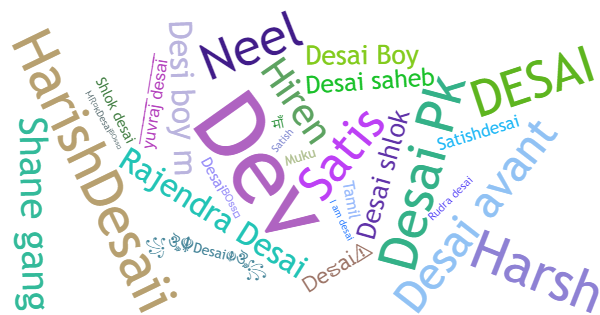 Nicknames for Desai