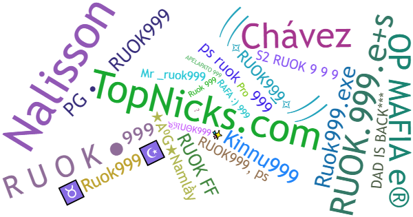 Nicknames for RUOK999