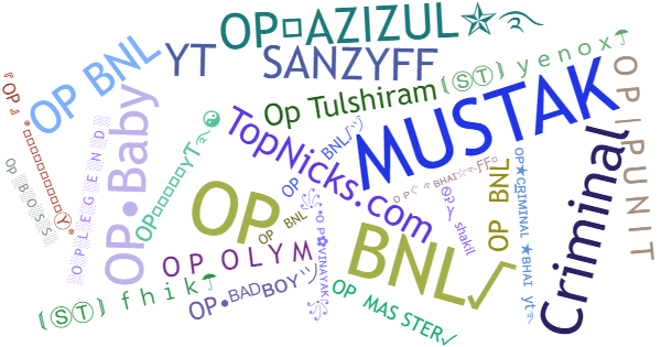 Nicknames for OpBNL