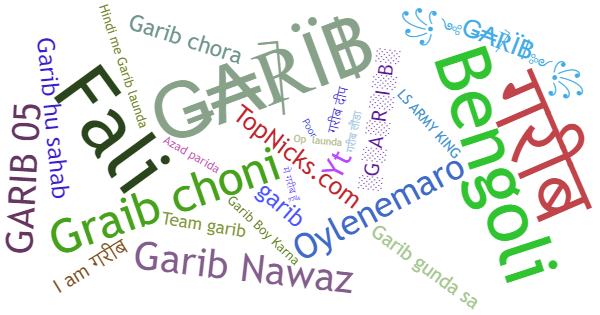 Nicknames for Garib