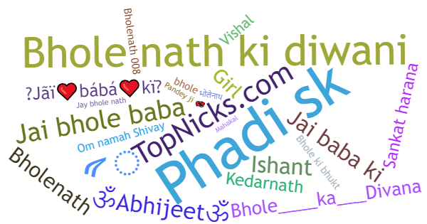 Nicknames for Bholenath