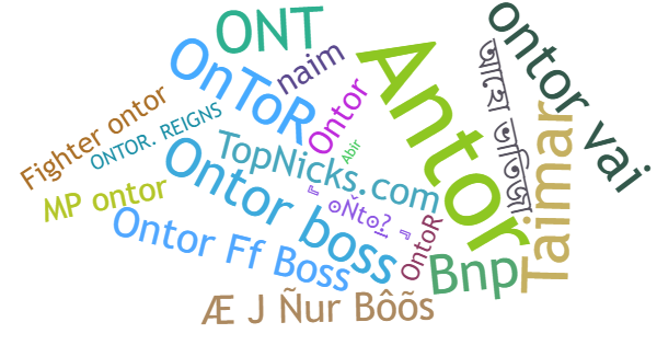 Nicknames for Ontor