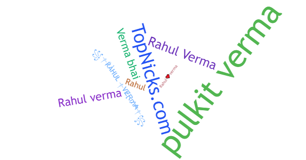 Nicknames for Rahulverma