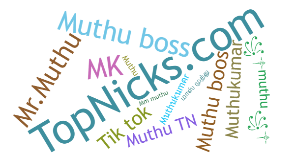 Nicknames for Muthukumar