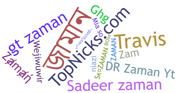 Nicknames for Zaman