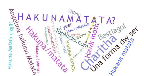 Nicknames for HakunaMatata