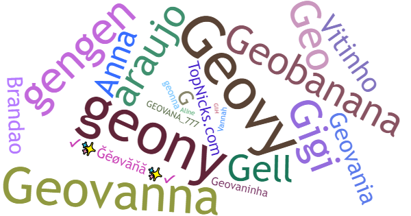 Nicknames for Geovana