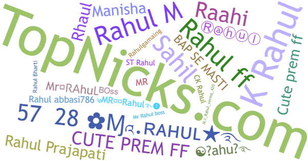 Nicknames for MRrahul