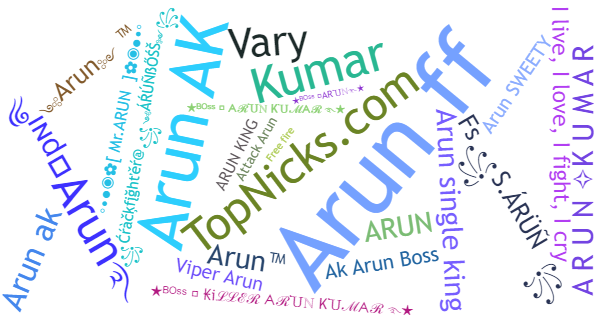 Nicknames for Arunkumar